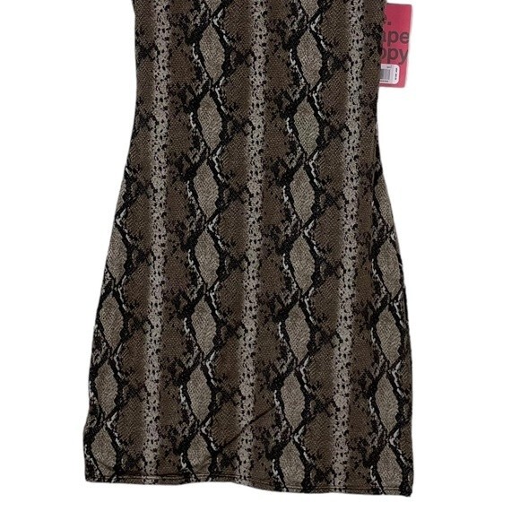 Yummie Tummy Carine Shaper Slip Dress Brown Snake Print Size Small NWT - Picture 3 of 10
